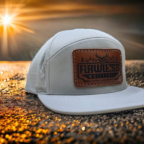 Flawless SWAG- Real Leather Stitched Patch 7 Panel Cannon 169- Grey
